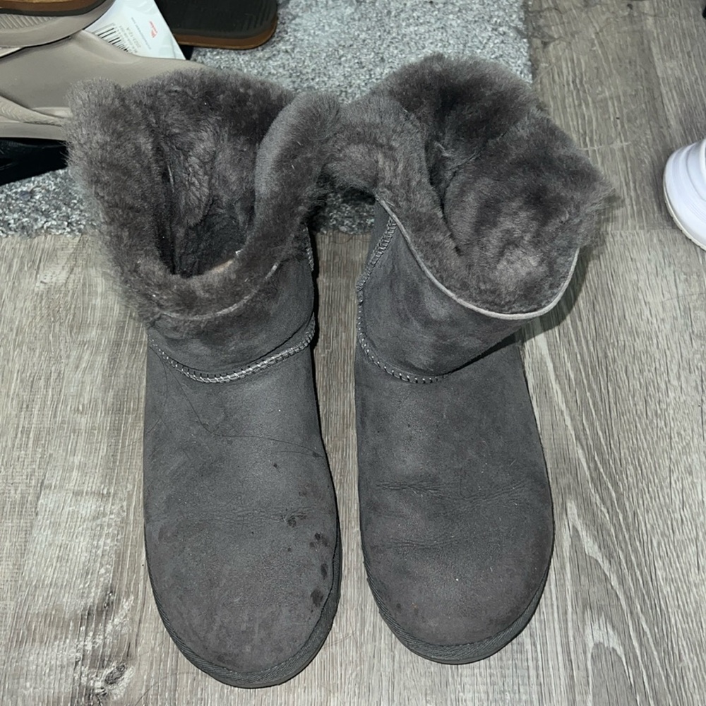 Ugg Boots Gray Bow